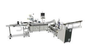 立轉臥式圓瓶貼標自動分托系統(tǒng)